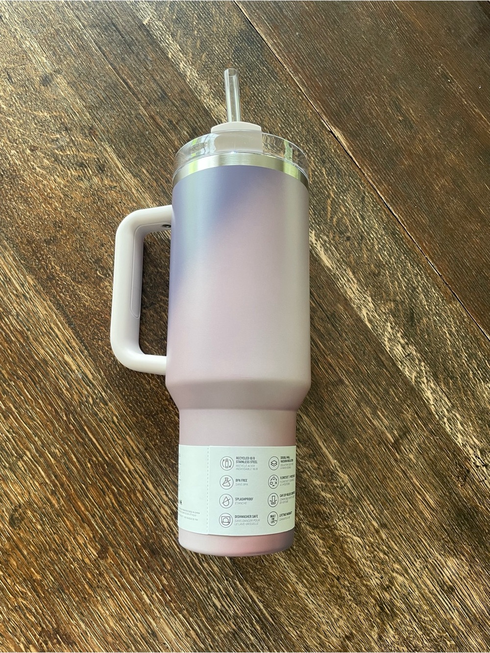 Stanley Ombre Mauve Tumbler with White Handle 40 oz. Dawn Spiral Spring 2026 - Picture 2 of 4